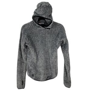 66 North Iceland Mosfell Women’s Hooded Sweater Grey Black Size Small